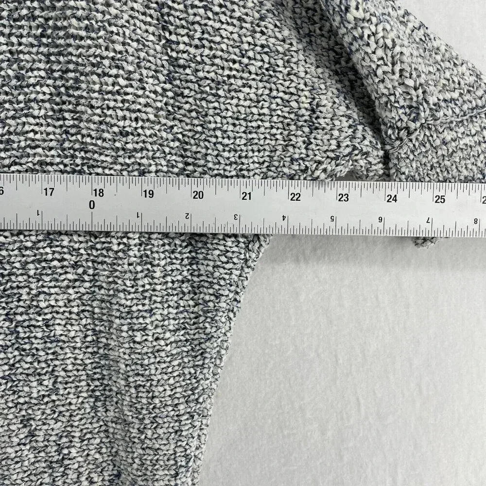 Lou & Grey Sweater Women's Sz S Gray Knitted Cold Shoulder Sleeve Pullover - Picture 3 of 12